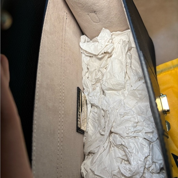 NWT Valentino Black Shoulder Bag crossbody with Gold Accents - Picture 8 of 9